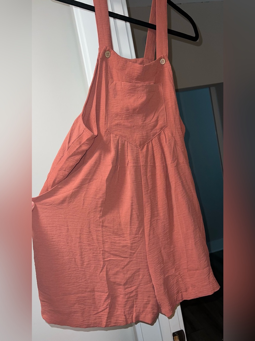 Coral Pinafore Romper